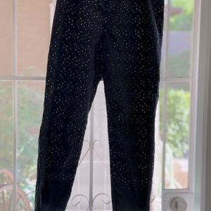 Vintage LINED Designer cropped EYELET LACE Pant ♥️